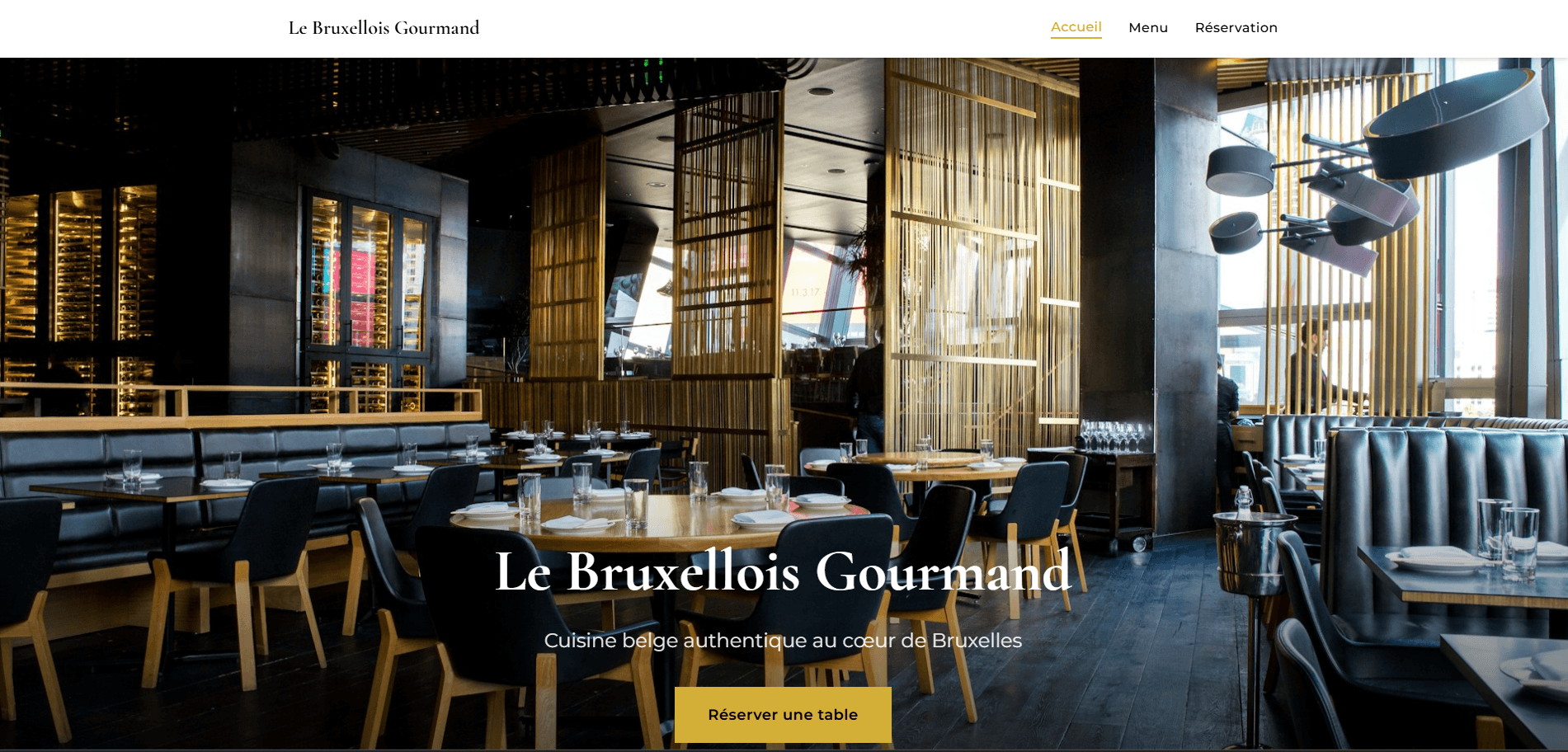 Site web de Le Bruxellois Gourmand